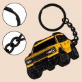 Tectico Car Keychain Accessories Metal For Bronco Sport 2021 2022 2023 Key Chain Men Women Family Present Yellow