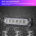 Rigidon 2 Pack Led Emergency Strobe 6 White Surface Mount Flashing Lights For Trucks Car Grille Off-road Warning
