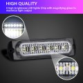 Rigidon 2 Pack Led Emergency Strobe 6 White Surface Mount Flashing Lights For Trucks Car Grille Off-road Warning