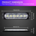 Rigidon 2 Pack Led Emergency Strobe 6 White Surface Mount Flashing Lights For Trucks Car Grille Off-road Warning