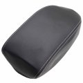 Leather Center Console Lid Armrest Cover Black For Honda Civic 2012 2013 2014 Artificial Vegan Replacement Skin 