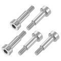 12pcs 304 Stainless Steel Shoulder Bolt 4mm Dia 10mm Length M3 Thread Hex Socket For Textile Hydraulic Injection Molding 