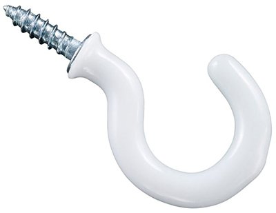 Cup Hook Wht 1in 30pk