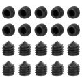 40pcs Set Screws M4x4mm Carbon Steel Cone Point Hex Socket Grub For Machinery Home Repairs And Fixtures Black 