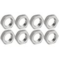 8pcs Cast Pipe Fitting Hex Locknut 304 Stainless Steel Lock Nut Pt 3 8 Female Thread For Plumbing Fixed Water Broom And 