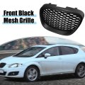 Front Matte Black Mesh Grill Grille Middle Bumper Cover For Seat Leon Mk2 1p1 2006-2009