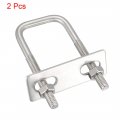 Uxcell Square U-bolts 2pcs 1 18 30mm Inner Width 70mm Length M6 304 Stainless Steel U Bolt With Nuts Frame For Boat Trailer