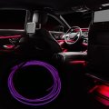 1 Meter 3ft Neon El Wire String Strip Purple Cold Light Glow For Car Interior Decoration