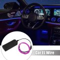 1 Meter 3ft Neon El Wire String Strip Purple Cold Light Glow For Car Interior Decoration