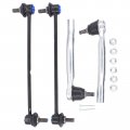 Front Left Right Suspension Stabilizer Sway Bar End Links And Outer Tie Rod Ends Set 