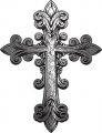 Weston Ink Reflective Old Style Cross In Silver 