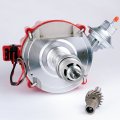 Mas Ignition Hei Red Cap Distributor With 65k Volt Coil Sbf Ford Small Block 221 260 289 302 Compatible 300 E-100 F-150