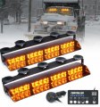 Lumenix Amber Led Emergency Dash Strobe Lights W Controller Safety Flashingarning Hazard Traffic Lightbar Front Windshield Deck 