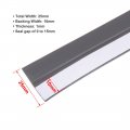 Uxcell 1 25mm Width 4m Long Weather Stripping Frameless Door Bottom Seal Gray