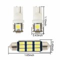 Hooke Road Tacoma Interior Dome Lights White Led Map Light Bulbs For Toyota 05-15 Pickup Truck 3pcs Kit