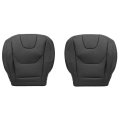 Front Driver And Passenger Side Bottom Replacement Seat Covers Black Microfiber Leather Ford Fusion Titanium 2013 2014 2015 