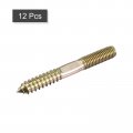 Uxcell M10x80mm Hanger Bolts 12pcs Double Head Thread Dowel Screws For Wood Furniture Connecting