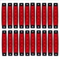Kyyet Red Led Side Marker Lights Pack Of 20 6 2835 Smd Clearance Lamps For Truck Trailer Rv Campervan Pickup Tractor Lorry Suv 