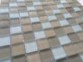1x1 Palm Beach Blend Frosted Finish Glass Mosaic Tile 