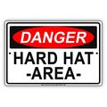 Danger Hard Hat Area Wear Helmet Beware Alert Warning Notice Aluminium Metal 8 X12 Sign Plate 