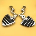 Xkh Group Motorcycle Chrome 360 Adjustable Peg Mounting Kit U Shape Footrest Foot Pegs For V-star Roadstar Suzuki Boulevard