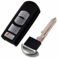Hqrp Remote Key Fob Shell Case Keyless Entry W 4 Buttons Compatible With Mazda 6 Mx-5 Miata 2009 2010 2011 2012 2013 2014 2015