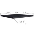 Foam Rubber Sheets Self Stick Adhesive Weather Stripping Non-slip Furniture Pads Black 4 Inch Long X Wide 1 Thickness 4in4in1 