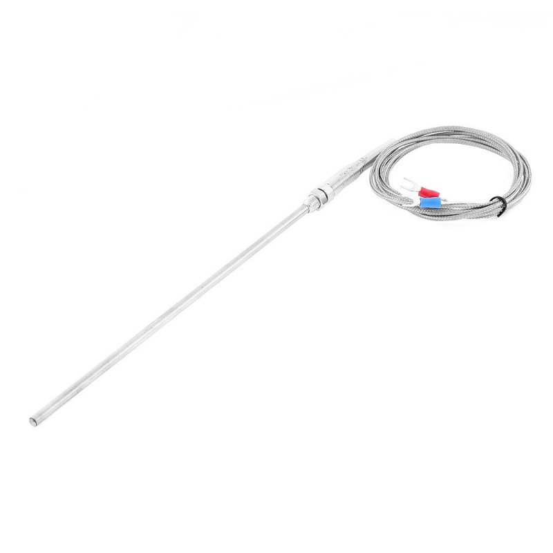 K Type Thermocouple Temperature Controller Sensor 0 To 400 Degrees Celsius 2m 6 5ft Long Metal With Fiberglass Insulation And