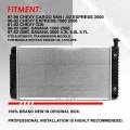 Dpi 2044 Factory Style 1-row Cooling Radiator Compatible With Chevy G30 Express Gmc Savana 4 3l 5 0l 7l At 96-02 Aluminum Core