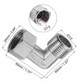 Uxcell Pipe Fitting Elbow G1 2 Male To Female Thread Way L Shape Hose Connector Adapter Nickel-plated Copper