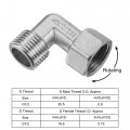 Uxcell Pipe Fitting Elbow G1 2 Male To Female Thread Way L Shape Hose Connector Adapter Nickel-plated Copper