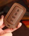 Ontto Genuine Leather Key Cover Fit For Maserati Grecale 2023 Car Fob Holder Intelligent Shell Anti-scratched Durable Case