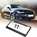 X Autohaux License Plate Frame Metal Stainless Steel Front Rear Car Tag Cover Frames With Screws Bolts And Anti Rattle Pads