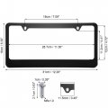 X Autohaux License Plate Frame Metal Stainless Steel Front Rear Car Tag Cover Frames With Screws Bolts And Anti Rattle Pads