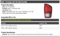 Right Passenger Side Tail Light Assembly Compatible With 2016-2019 Toyota Tacoma Fits Trd Sport And Off Road Models
