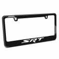 Ipick Image Made For Srt Logo Black Real 3k Carbon Fiber Glossy Finish License Plate Frame Challenger Charger