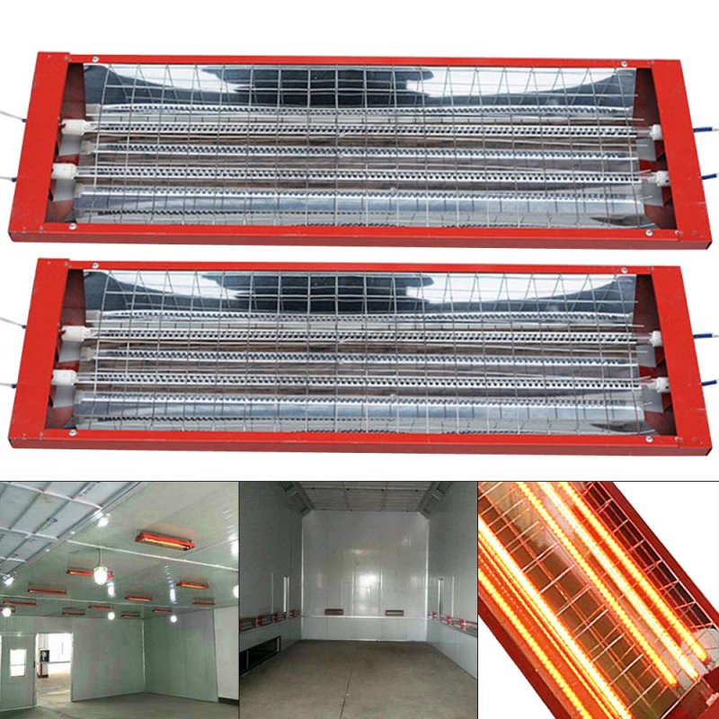 Loyalheartdy Baking Infrared Paint Curing Lamp 2pcs Automotive Lights 2000w 110v Body Repair Systems For Automobile Booths