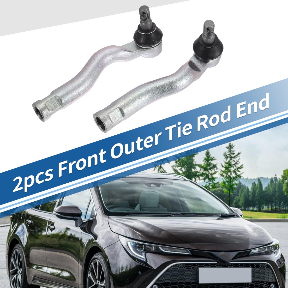2pcs Front Outer Tie Rod Ends Kit Suspension Steering End For Toyota Tundra Sequoia Drag Link No Es800327 Es800326 4504709260