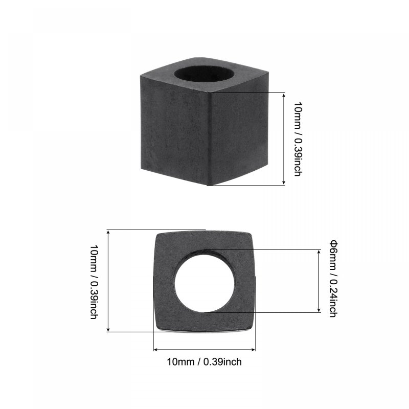 Conductive Block 10x10x10x6mm Carbide Power Feed Contact For Edm Wire Cutting 2 Pcs Yg3x