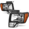 Auto Dynasty Headlights Assembly For 09-14 Ford F-150 Driver And Passenger Side Halogen Headlamps Replacement Fo2502287 