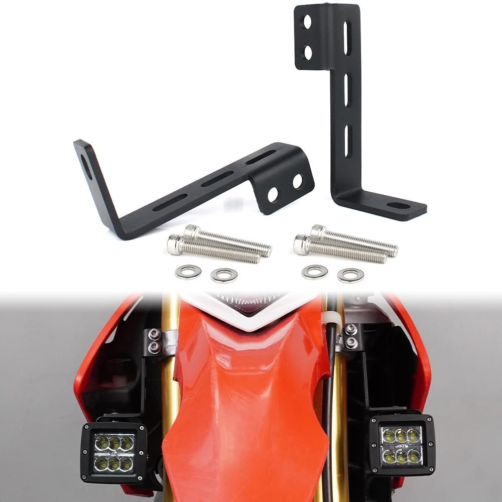 Motorcycle Auxiliary Light Bracket For Crf250l Rally 2012 2020 M8 Led Mounts Powder Coated Alloy Steel Mounting Brackets 1 Pair