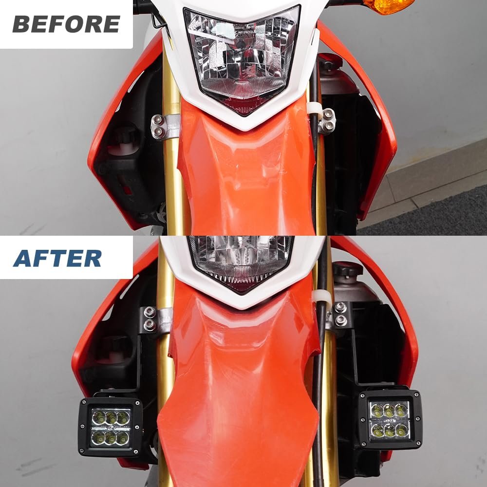 Motorcycle Auxiliary Light Bracket For Crf250l Rally 2012 2020 M8 Led Mounts Powder Coated Alloy Steel Mounting Brackets 1 Pair