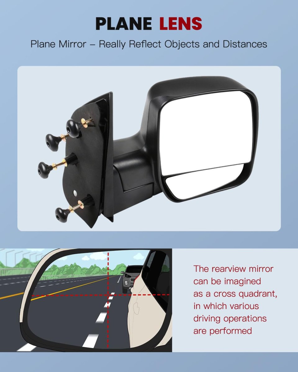 Right Side View Mirror Fit For 2003-2012 2013 Ford E-150 E-250