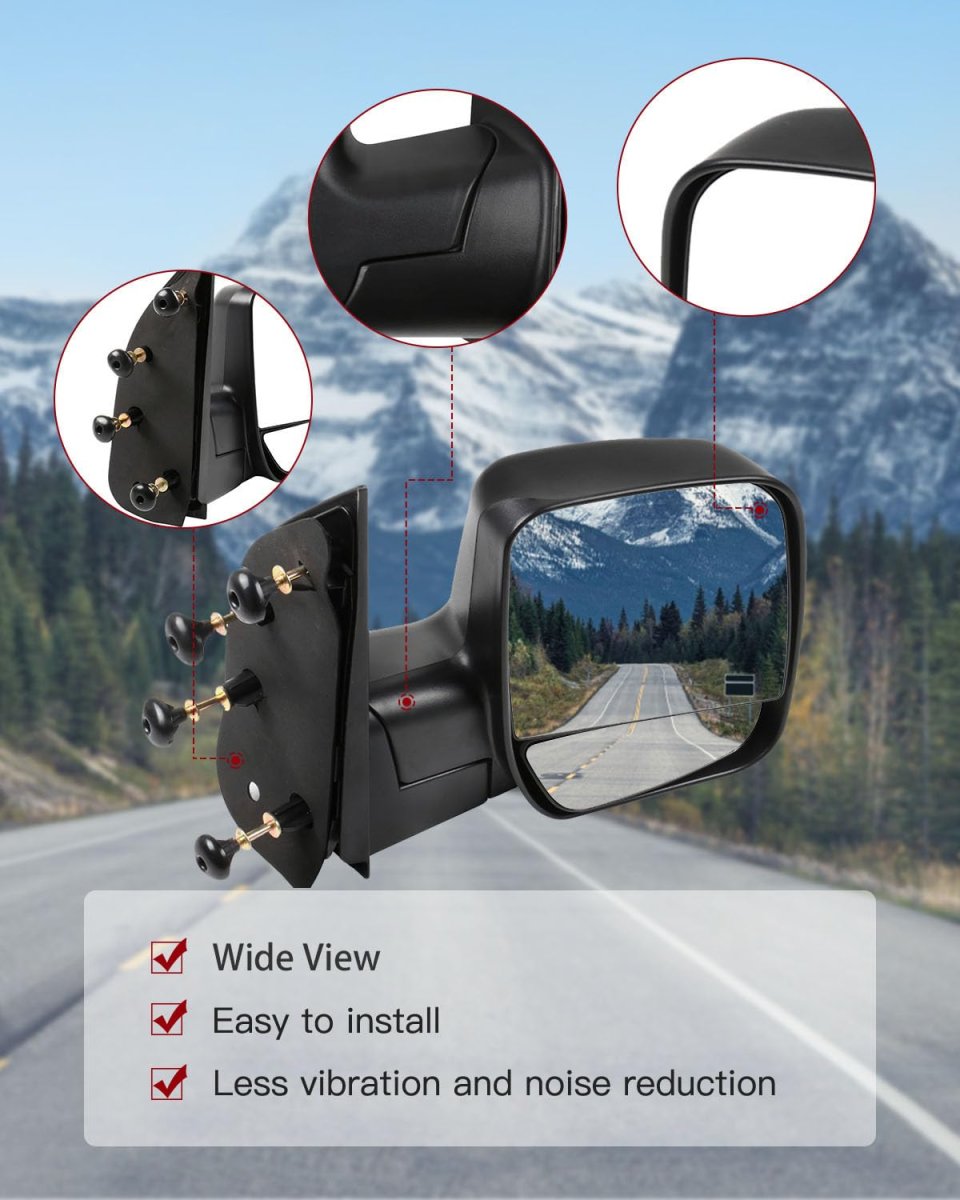 Right Side View Mirror Fit For 2003-2012 2013 Ford E-150 E-250
