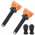Birdrock Home 2 Pack Ice Scraper And Breaker Combo For Car Windshield Windows Water Resistant Large Padded Glove Wide 4 Blade 