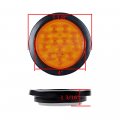 Astra Depot 8pcs 4 Round Amber 12-led Truck Rv Trailer Turn Signal Tail Light Rubber Cover Wiring Plug Kit