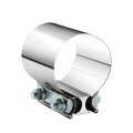 2 5 In Exhaust Clamp Butt Joint Band Sleeve Coupler Stainless Steel For Pipes Mufflers And Catalytic Converters A87100ol-bt 