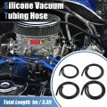 X Autohaux 4pcs 3ft Silicone Vacuum Tubing Hose 5 32 3 16 1 4 16 Id 130psi Max Pressure Black