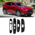 Carbon Fiber Cover 4pcs Window Switch Panel Decorative Sticker Car Accessorie Fit Replacement For L Nx 200 200t 300h 2014 2019