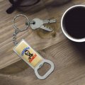 Graphics More Abraham Drinkin Lincoln Drinking Funny Humor Keychain Rectangle Chrome Plated Metal Bottle Cap Opener